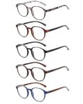 JOLISU 5 Pack Reading Glasses for Women Men