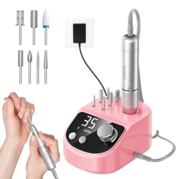 COSLUS E50 Professional Electric Nail Drill: 35000RPM Steady Power with LED Disp