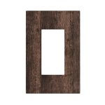 Xuejiaku Outlet Covers Rustic Brown Wood Plank Retro Wooden Board 1 Gang Single