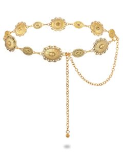 SUOSDEY Western Concho Belts for Women Cowgirl Metal Waist Chain Belt for Boho D
