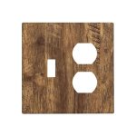 Xuejiaku Light Switch Cover Plate Rustic Wood Grain Country Vintage Wooden Board