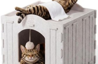 Apasiri Cat Bed Cave for Indoor Cats: New Felt Cat Bed with Fluffy Ball