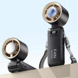 Handheld Portable Turbo Fan with Ice Cooler