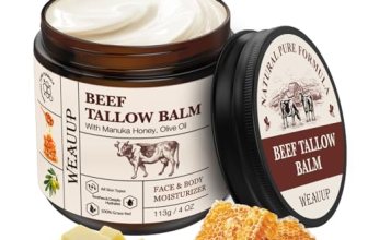 WEAUUP Beef Tallow for Skin, Organic Grass Fed Whipped Beef Tallow Balm