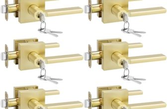 Goldenwarm Entry Door Handles with Lock and Key