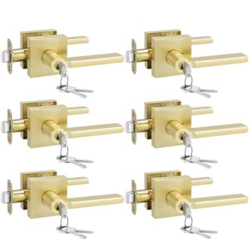 Goldenwarm Entry Door Handles with Lock and Key