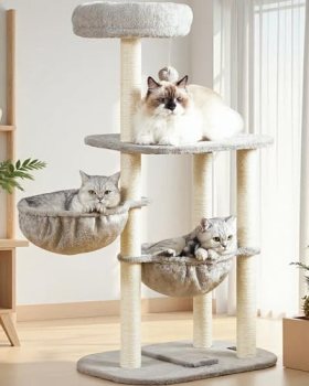 Small Cat Tree Tower with Lots of Scratching Posts