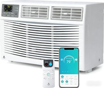 8000 BTU Window Air Conditioner Cools Up to 350 Sq. Ft.