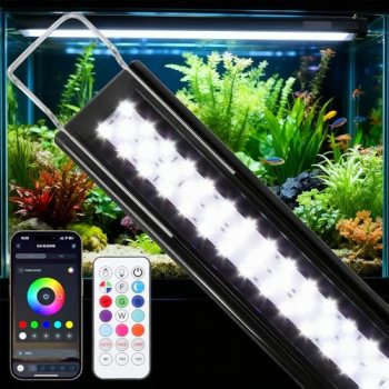 SZMiNiLED Full Spectrum Aquarium Light: Fish Tank Light with APP & Remote Timer