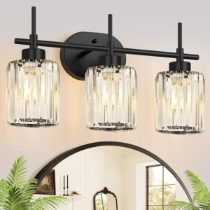 Meybiok Matte Black Vanity Light