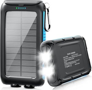 Kepswin Solar Power Bank 49800mAh Portable Solar Phone Charger with LED Flashlig