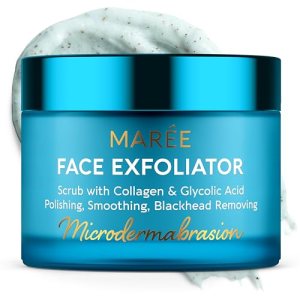 MAREE Face Exfoliator – Microdermabrasion Facial Scrub & Exfoliating Face Wash f
