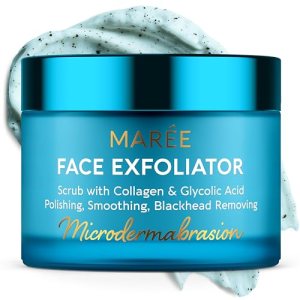 MAREE Face Exfoliator – Microdermabrasion Facial Scrub & Exfoliating Face Wash f