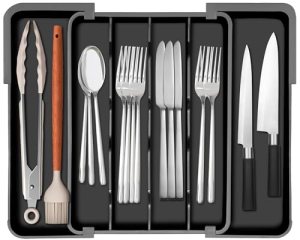 Homecor Silverware Organizer – Expandable Kitchen Drawer Organizer Utensil Holde