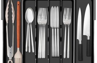 Homecor Silverware Organizer – Expandable Kitchen Drawer Organizer Utensil Holde