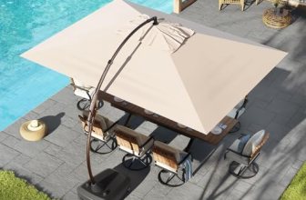 Grand patio 10×13 FT Outdoor Cantilever Umbrella with Base Large Aluminum Rectan