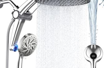Rain Shower Head with Handheld,Dual Shower Head with Hose,Detachable 10″ High Pr