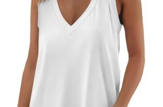 Phophila White Tank Top Woman Dressy Casual Fashion Fitness Running Workout Clot