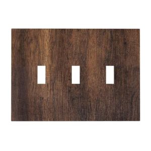 XFYGBY Decorative Light Switch Plate Covers Vintage Brown Wood Plank Texture 3 G