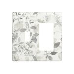 XFYGBY Decorative Outlet Covers Beige Gray Sage Leaves Olive Leaf 2 Gang Wall Pl