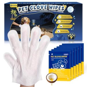 GIXSEGIE Pet Glove Wipes for Dogs and Cats