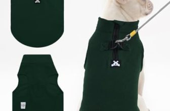 CuteBone Fleece Dog Vests Christmas Green with Turtleneck
