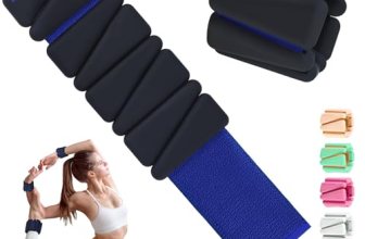 BECOJADDE Ankle Weights Set of 2 (1 lb Each) Wrist Weights for Women Men Adjusta