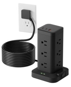 Power Strip Tower with Surge Protector 1800J