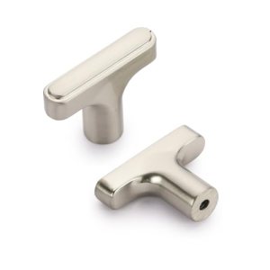 Lardmon 3 Pack Brushed Satin Nickel Cabinet Knobs Rectangle Drawer Knobs Modern