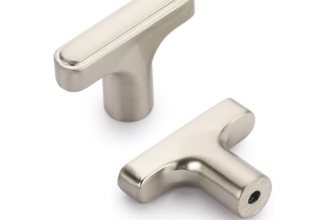 Lardmon 3 Pack Brushed Satin Nickel Cabinet Knobs Rectangle Drawer Knobs Modern