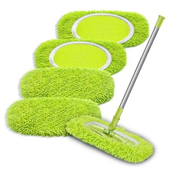 Wzxlj.Y 4 Pack Reusable Mop Pads Refill Compatible with Swiffer Sweeper Mop