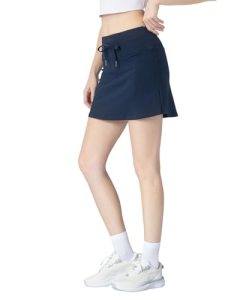 Leapstride Women’s Athletic High Waisted Golf Skort with Multiple Functional Poc