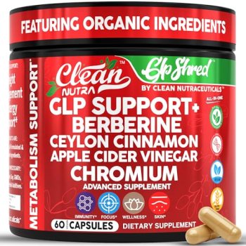GLP1 Supplement Berberine Ceylon Cinnamon Apple Cider Vinegar Chromium Turmeric