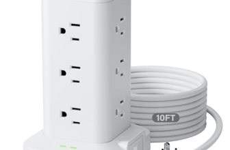 Power Strip Tower with Surge Protector 1800J
