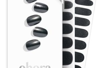 ohora Semi Cured Gel Nail Strips (N Boba Chrome) – Works with Any Nail Lamps