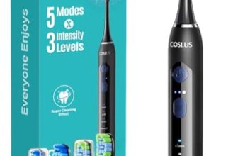 COSLUS C30 Electric Toothbrush for Adults: 3 Intensities & 5 Modes Customized fo