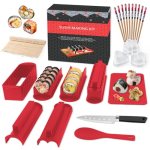 HI NINGER Sushi Maker Set, 24-piece sushi maker kit for beginners to make their