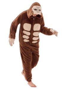 JUOLOET Unisex Adult Bigfoot Sasquatch Onesie Pajamas Animal One Piece Snug Fit