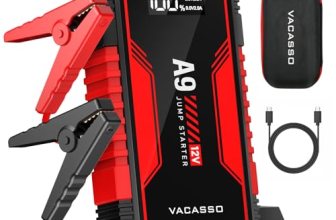Jump Starter 4000A, VACASSO A9 Battery Jumper Starter Portable (7L Gas/4L Diesel