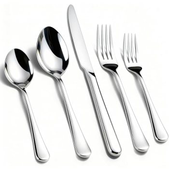 KIKCOIN 30 Pack Silverware Set for 6