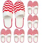 6/10/12 pairs Red grid thickening Spa Slippers for Guests