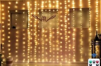 300LED Fairy Curtain Lights, 9.8×9.8Ft Warm White USB Plug in 8 Modes & Timer Ch