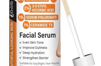 DEBAIY Vitamin C Facial Serum with Niacinamide Ceramide T5 Multi-Effect Anti-Agi