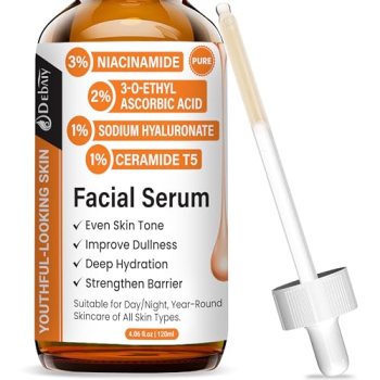 DEBAIY Vitamin C Facial Serum with Niacinamide Ceramide T5 Multi-Effect Anti-Agi