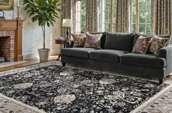 Blcak 8×10 Vintage Rugs for Living Room