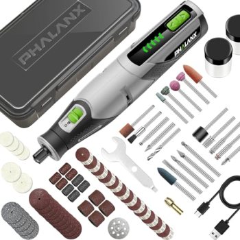 PHALANX Rotary Tool – 4V Cordless Rotary Tool Kit Accessories 80 PCS 2500mAh Bat