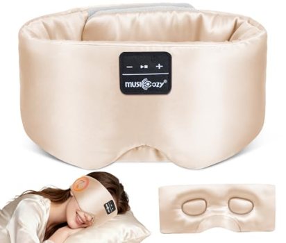 MUSICOZY 3D Silk Bluetooth Sleep Mask Headphones