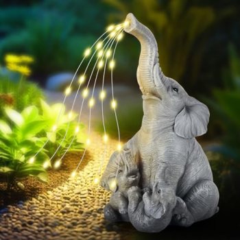 VOFSTAND Solar Garden Decor Statue