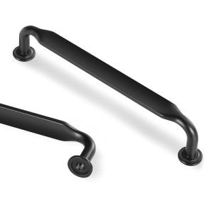Lardmon 3 Pack Matte Black Simply Modern Cabinet Pulls 5 Inch(128mm) Hole Center
