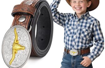 Kids Western Belt for Boys Age 4-12 Girls Toddler Embossed Cowboy Cowgirl Genuin